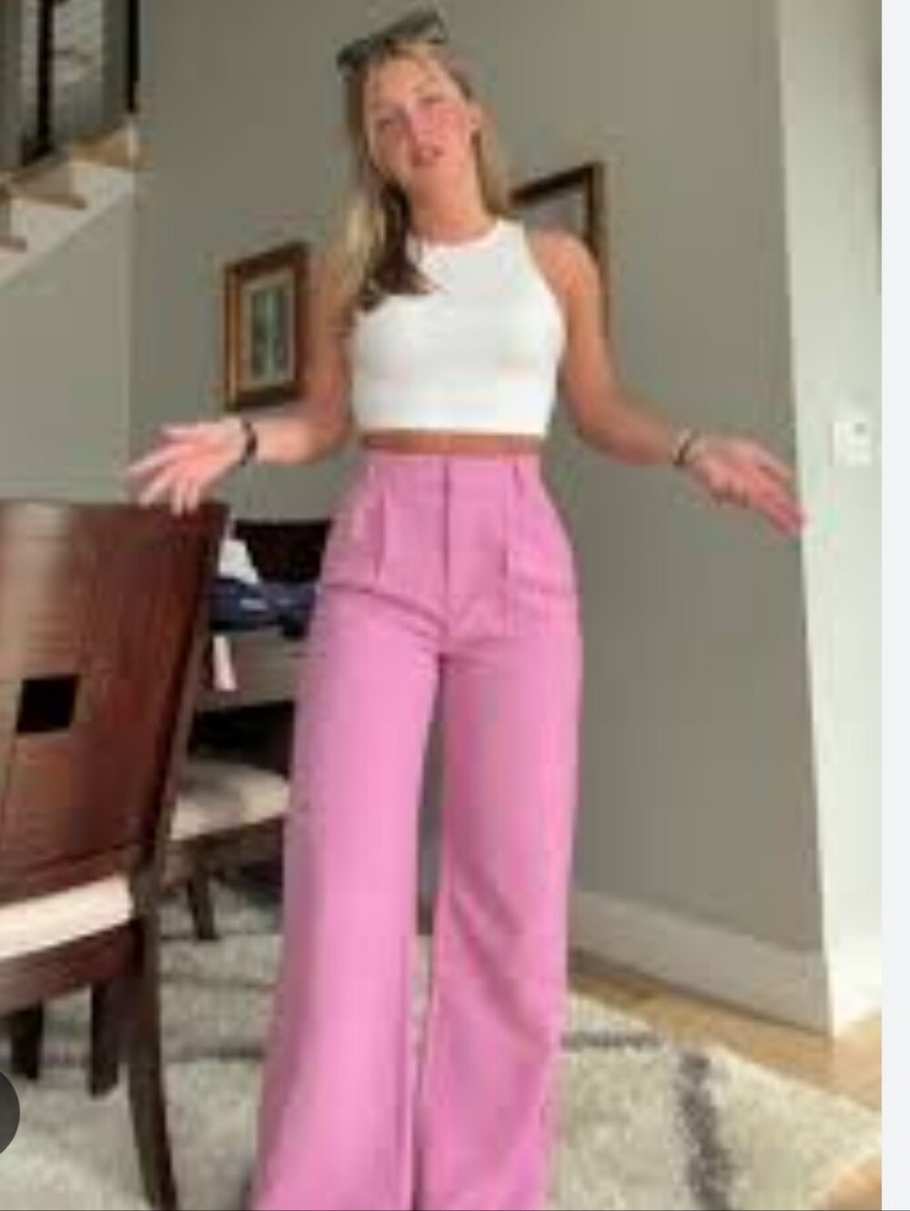 Abercrombie & Fitch Sloane Tailored Wide-Leg Pants - Picture 2 of 7